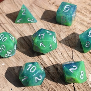 Eldritch Lagoon Dice - Dungeons and Dragons Dice Set | 7 Polyhedral Dice | RPG Dice | Tabletop Roleplaying
