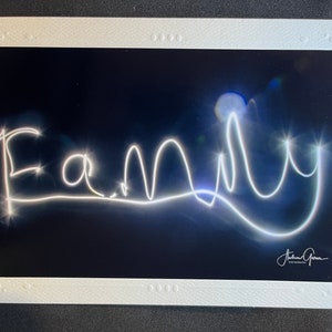 Family Light Wrighting - Photography Card - Blank