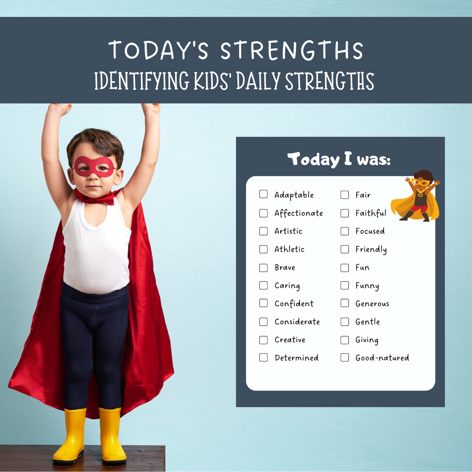 Strength Eyfs Identifying Kids' Daily Strengths for Preschool Elementary | Etsy