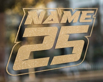 Custom Motocross Number Plate Stickers – 3 Pack – MX ATV BMX Dirt Bike Decals