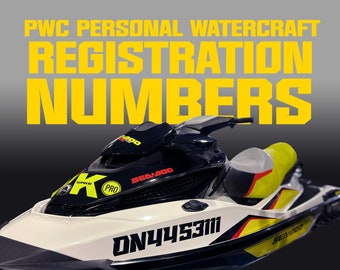 May include: A white, black and yellow Sea-Doo personal watercraft with the registration number "DN445311" displayed on the side.