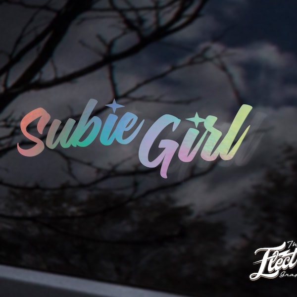 Subie Girl  custom sticker decal - JDM custom sticker decal Customized sticker for your Car, Laptop or Window