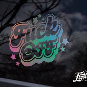 Funny F*ck off - f-OFF - F bomb Adult decal Funny Decal sticker decal - JDM sticker decal Customized sticker for your Car, Laptop or Window