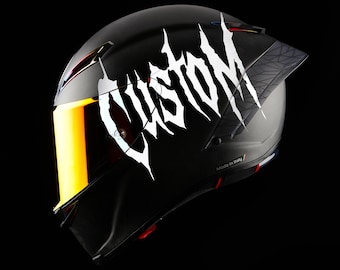 Custom Large Helmet Decal • Personalized helmet username tag Decal