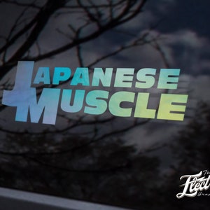 Adesivo personalizado de músculo japonês - Adesivo personalizado decalque JDM Adesivo personalizado para seu carro, laptop ou janela