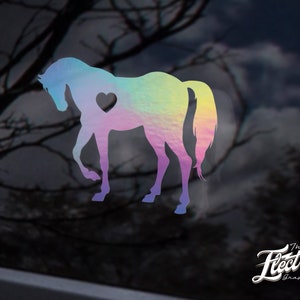 Standing Horse with heart farm decal - country Life Farm custom sticker decal Customized sticker for your Car, Laptop or Window