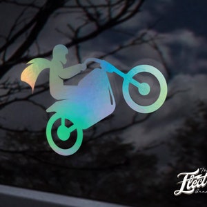 Motorcycle jump decal wheelie sticker - Look out for motorcycle sticker - Bikers Decals -  motorcycle respect sticker decal