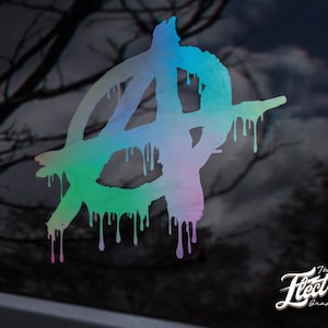 Dripping Anarchy Symbol custom sticker decal - paint dripping anarchy custom sticker decal Customized sticker for your Car, Laptop or Window