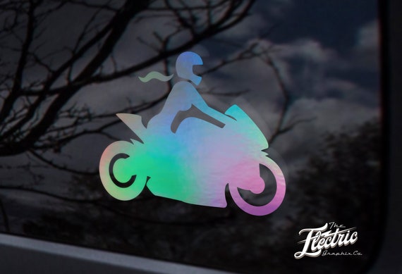 Biker girl - women motorcycle decal - Lady rider motorcycle sticker - Bikers Decals -  woman motorcycle respect sticker decal