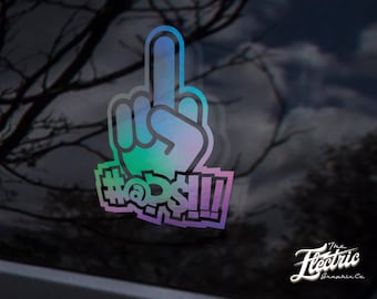 Middle Finger f you decal Funny Decal sticker decal - JDM custom sticker decal Customized sticker for your Car, Laptop or Window