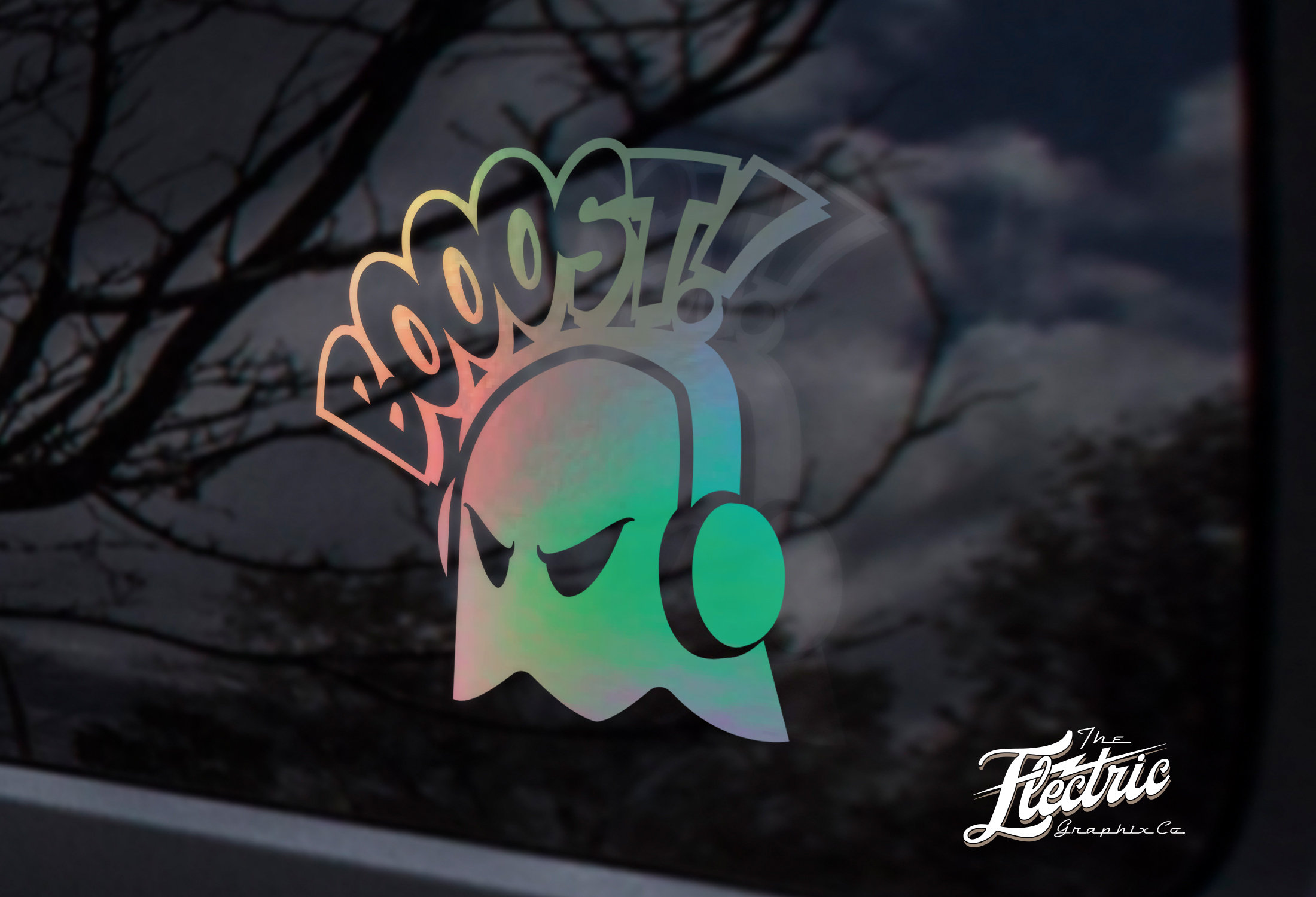 Ghost Vinyl Decal For Car, Laptop, Mirror Available In White Or Black - Foto 9