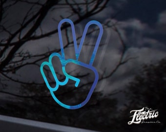 Peace sign fingers wave - Peace fingers custom sticker decal - custom sticker decal Customized sticker for your Car, Laptop or Window