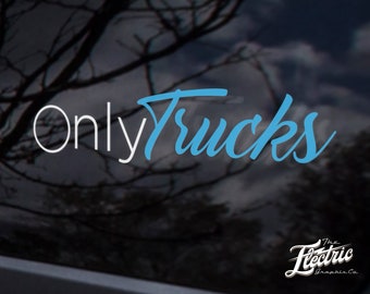 Pegatina Only Trucks - Pegatina personalizada OnlyTrucks para tu coche, portátil o ventana.