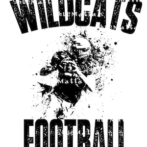 Digital Download for Sublimation/DTF Transparent Design-You Print & Press- Wildcats Football