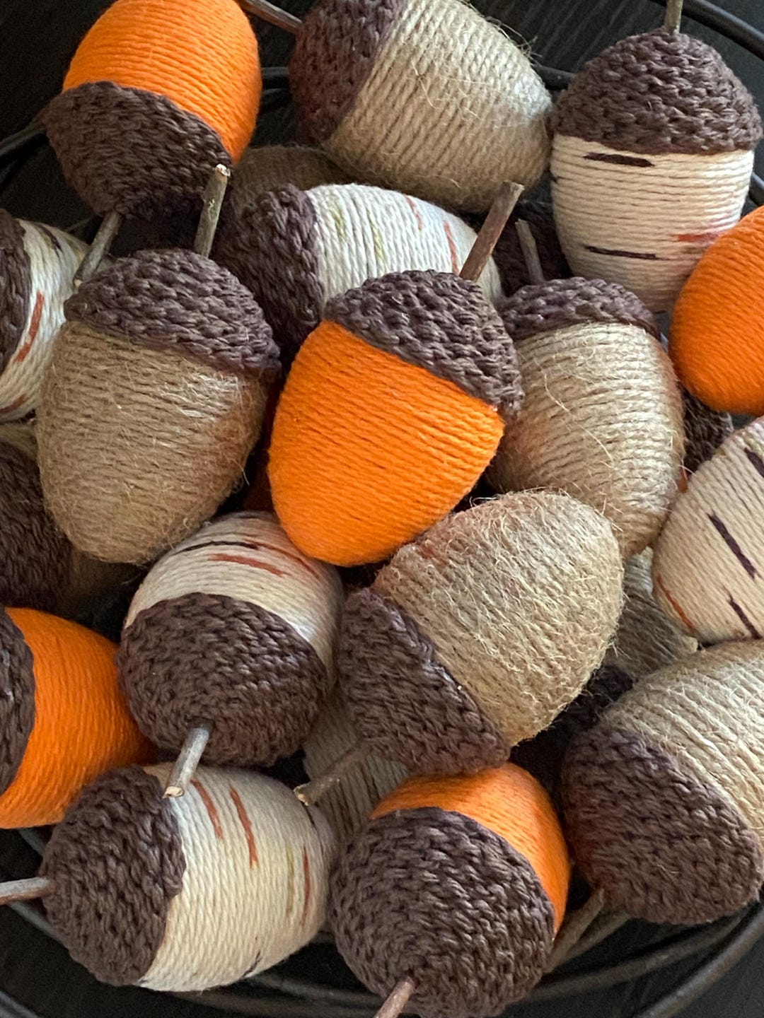 Handcrafted Acorns Set of 3, Fall Autumn Bowl Filler Decor ...