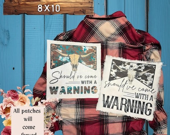 Rustic Frayed Burlap Back Patch – Handmade Sublimation-Ready Patch (8x10)
