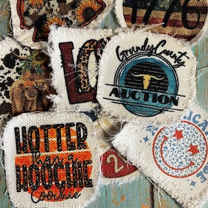 White Frayed raggedy Cap Patches/DIY/baseball cap patches/white cap patches/trucker patches/ sublimated cap patches/trump/1776/small town