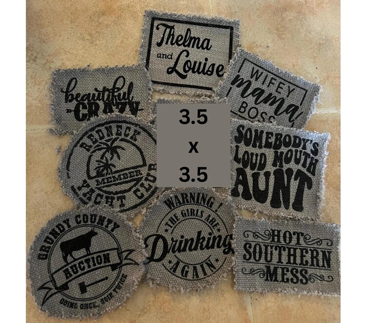 Diy Patch Cap Grey Frayed Burlap Hat Patches,diy Cap Patch - Etsy