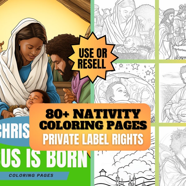 Jesus is Born Coloring - Etsy