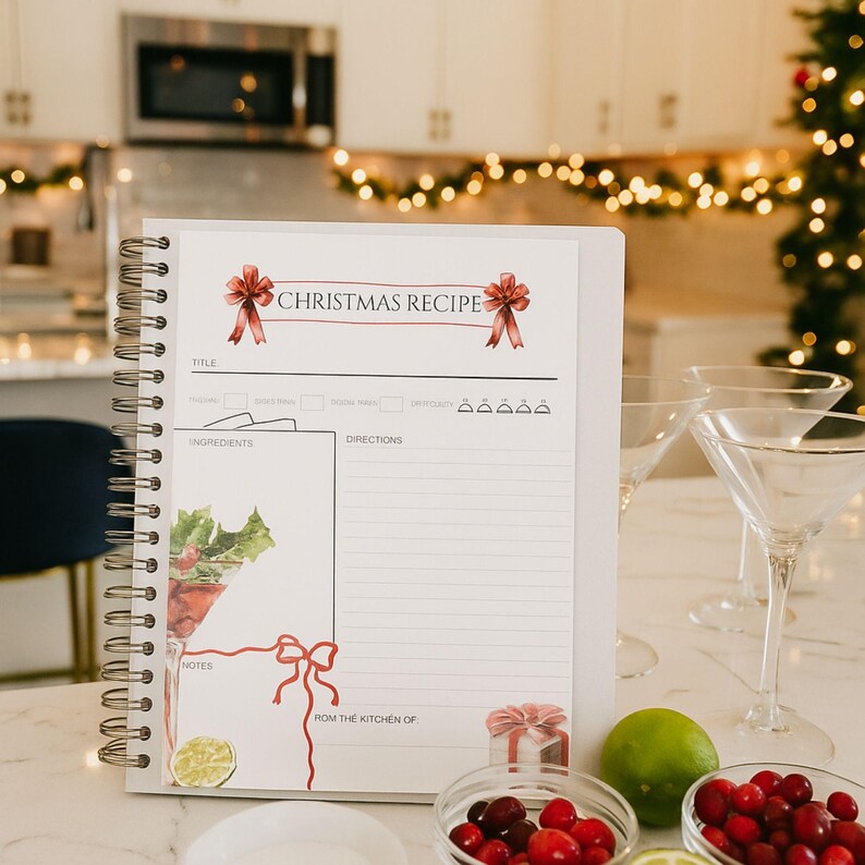 Christmas Recipe Notebook Zara