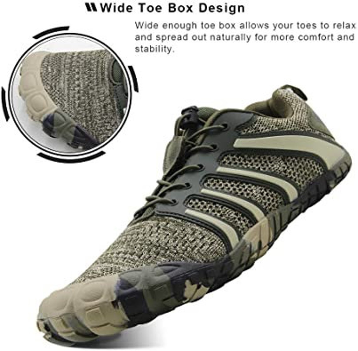 Oranginer Men's Barefoot Shoes Big Toe Box Minimalist Etsy