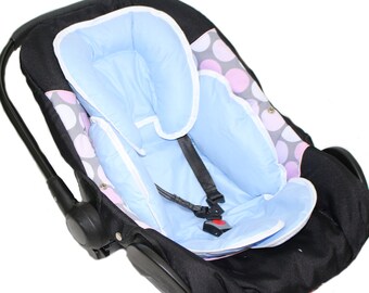 Sitzverkleinerer Blau Baumwolle Baby Kind für Auto Kindersitz Babyschale Einsatz Sitzverkleinerer Blau Baumwolle Baby Kind für Auto Kindersitz Babyschale Einsatz