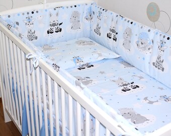 Kopfschutz Netschen Bettumrandung für Babybett Farbwahl 360/420 60x120 70x140cm 