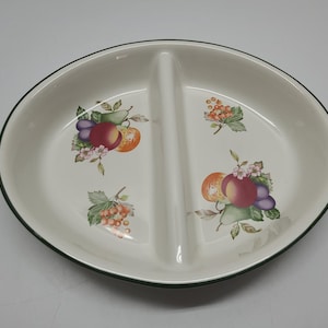 Fresh Fruit Divided Dish Cloverfield England Johnson Bros 1994
