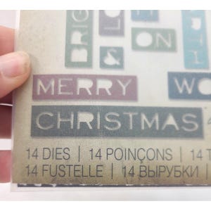 Sizzix Tim Holtz Alterations Thinlits "HOLIDAY WORDS " #661601 14 Die Set image 4