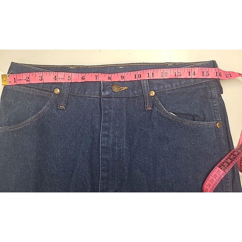 Vintage Wranglers Jeans Womens 34x38, Dark Wash, High Rise, Made in USA image 4