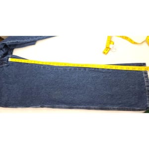 Vaqueros vintage Wrangler Carpenter de tiro alto, 33 x 32, lavado oscuro, pierna recta imagen 8