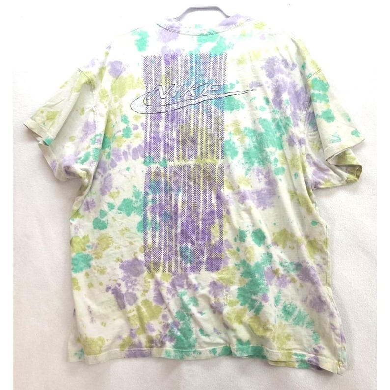 Camiseta vintage Nike Tie Dye Just Do It con estampado de huellas de neumáticos en la espalda, talla 2XL imagen 5