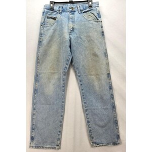Vintage Wrangler Rugged Wear Mens Distressed Jeans 32x30 measures 32x29.5 image 1
