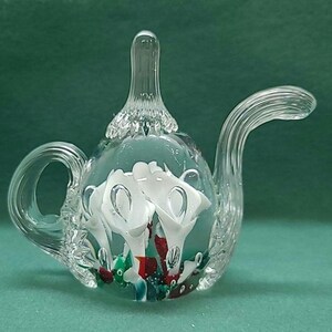 Gibson Hand Blown Art Glass Paperweight Ring Holder 1999 Vintage
