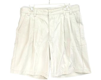 Pantalones cortos chinos vintage con estampado de cabeza de pato y pliegues frontales, talla 36, ideales para golf, playa, vacaciones, cruceros y resorts.