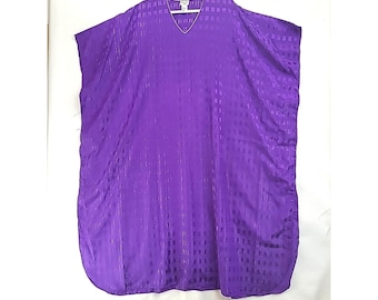 Vintage Santé Womens Purple Kaftan Free Size Resort Lounge Wear