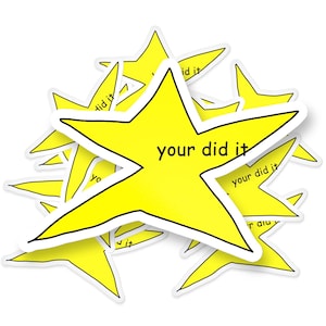 Sticker étoile Your Did It Meme, Sticker Meme, Sticker drôle, Your Did It Meme, Your Did It Star, Sticker drôle, Sticker pour ordinateur portable, Voitures