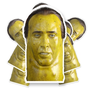 Nicolas Cage, Picolas Cage Sticker, Nicolas Cage Sticker, Sticker, Picolas Cage Meme, Meme Sticker, Funny Sticker, Thiccolas Cage, Picolas