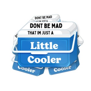 Don&#39;t Be Mad I&#39;m A Little Cooler Sticker, Funny Sticker, Meme Sticker, Yeti Cooler Sticker, Waterproof Vinyl Sticker, Pun Sticker