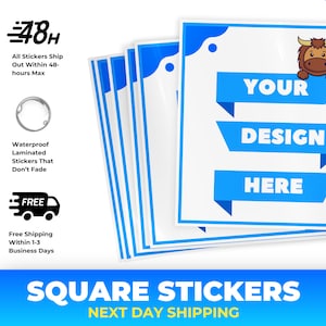 Custom Square Stickers, Custom Square Stickers, Square Labels, Square Labels, Custom Square Labels, Logo Stickers, Square Gift Labels
