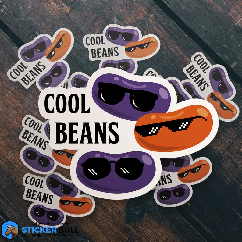 Cool Beans Sticker, Funny Meme, Dad Joke, (5 PACK) BOGO - Etsy