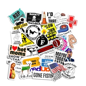 Stickerpakket veiligheidshelm, stickerpakket blauwe kraag, stickerpakket, memestickers, stickers lijnwachter, grappig stickerpakket, sticker bouwwerk