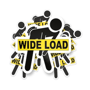 Wide Load Twerking Sticker, Meme Sticker, Funny Waterproof Vinyl Sticker Decal for Laptop, Waterbottle, and Car