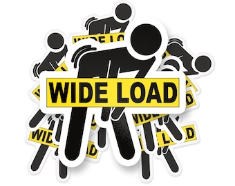 Wide Load twerking sticker, meme sticker, grappige waterdichte vinyl sticker sticker voor laptop, bidon en auto
