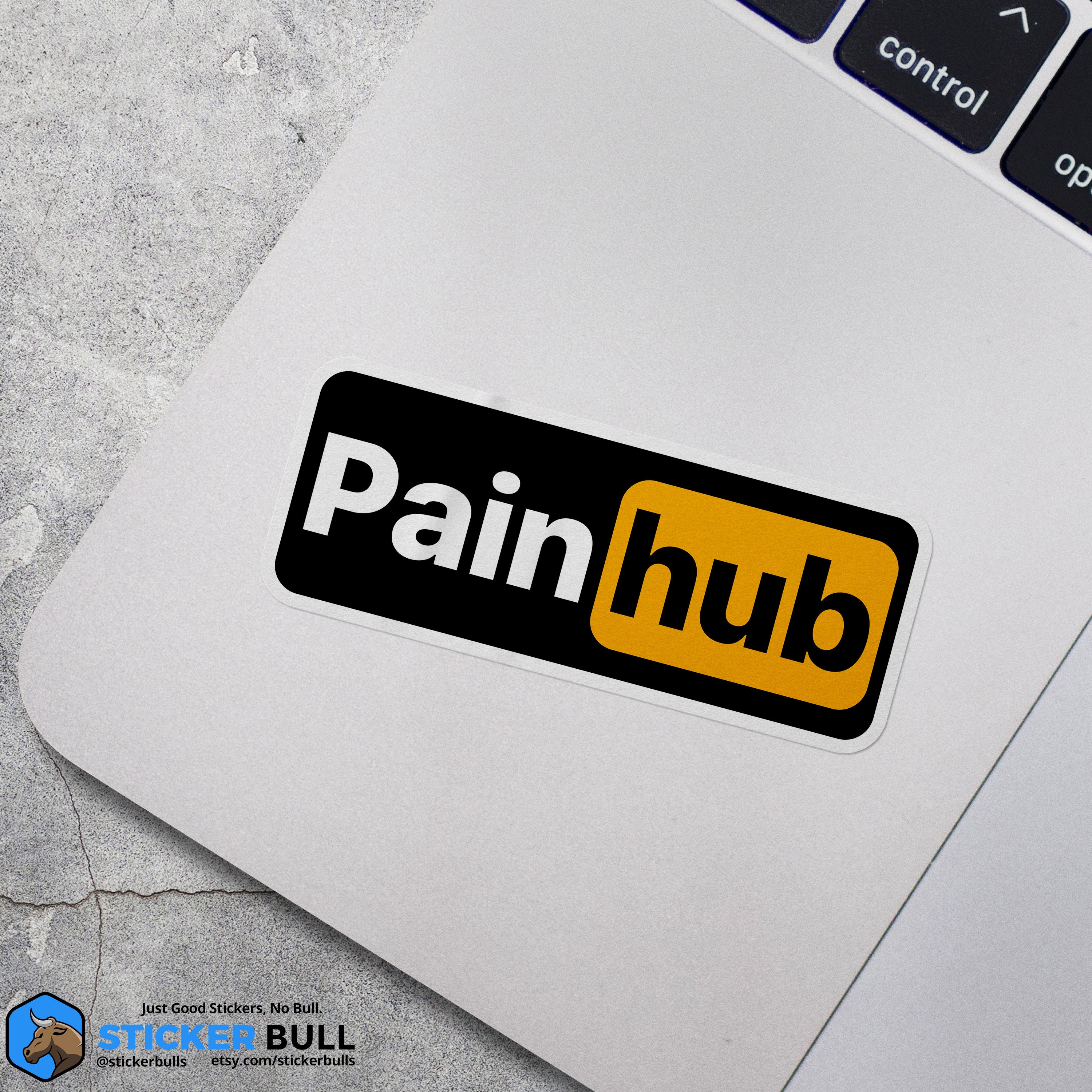Pain Hub Sticker Funny Meme Sticker Porn Hub Parody Sticker Etsy