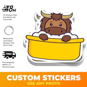 500 Custom Logo Stickers - Custom Photo Sticker - Personalized Sticker - Personalized Laptop Decals - Custom Any Image, Design Sticker Label