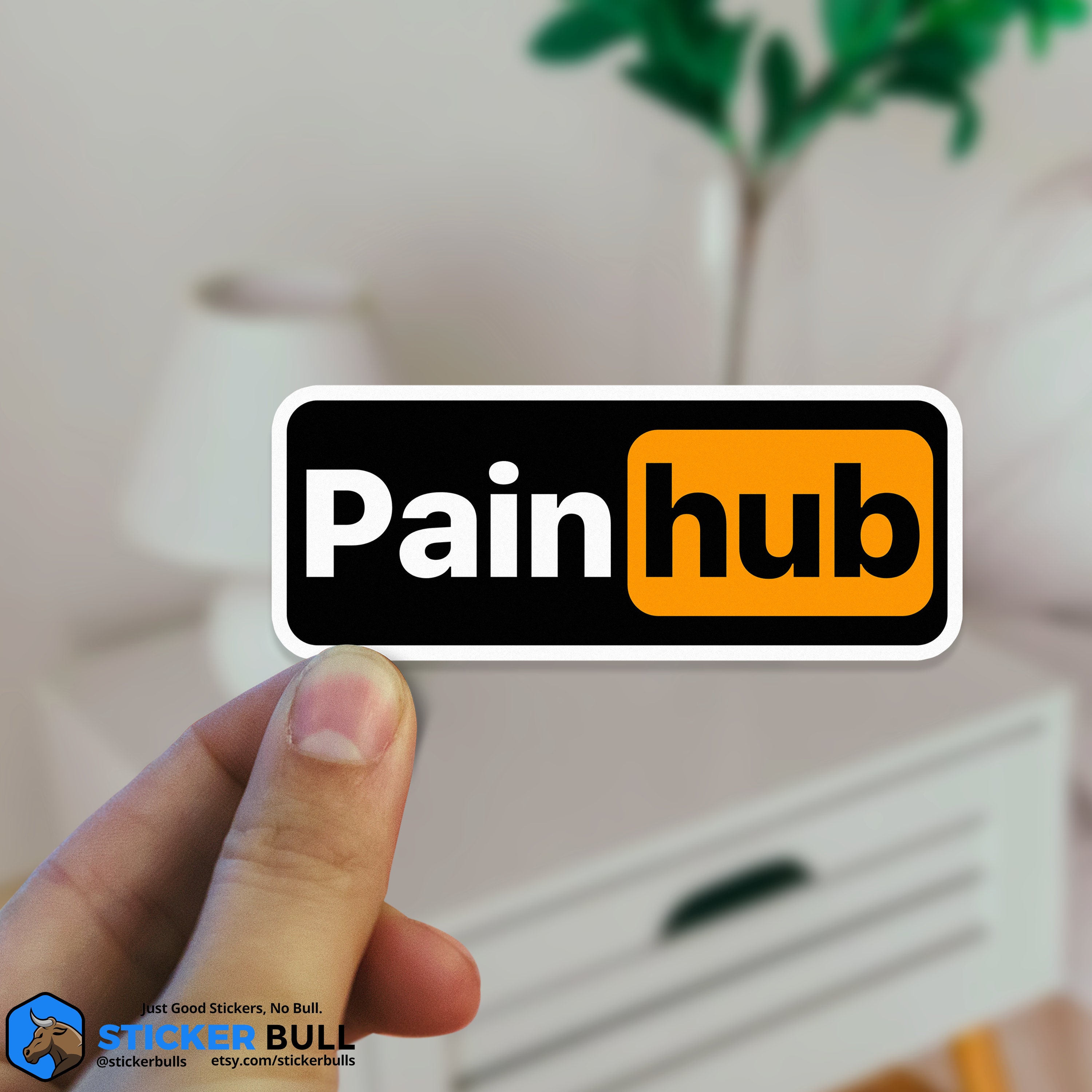Pain Hub Sticker Funny Meme Sticker Porn Hub Parody Sticker Etsy