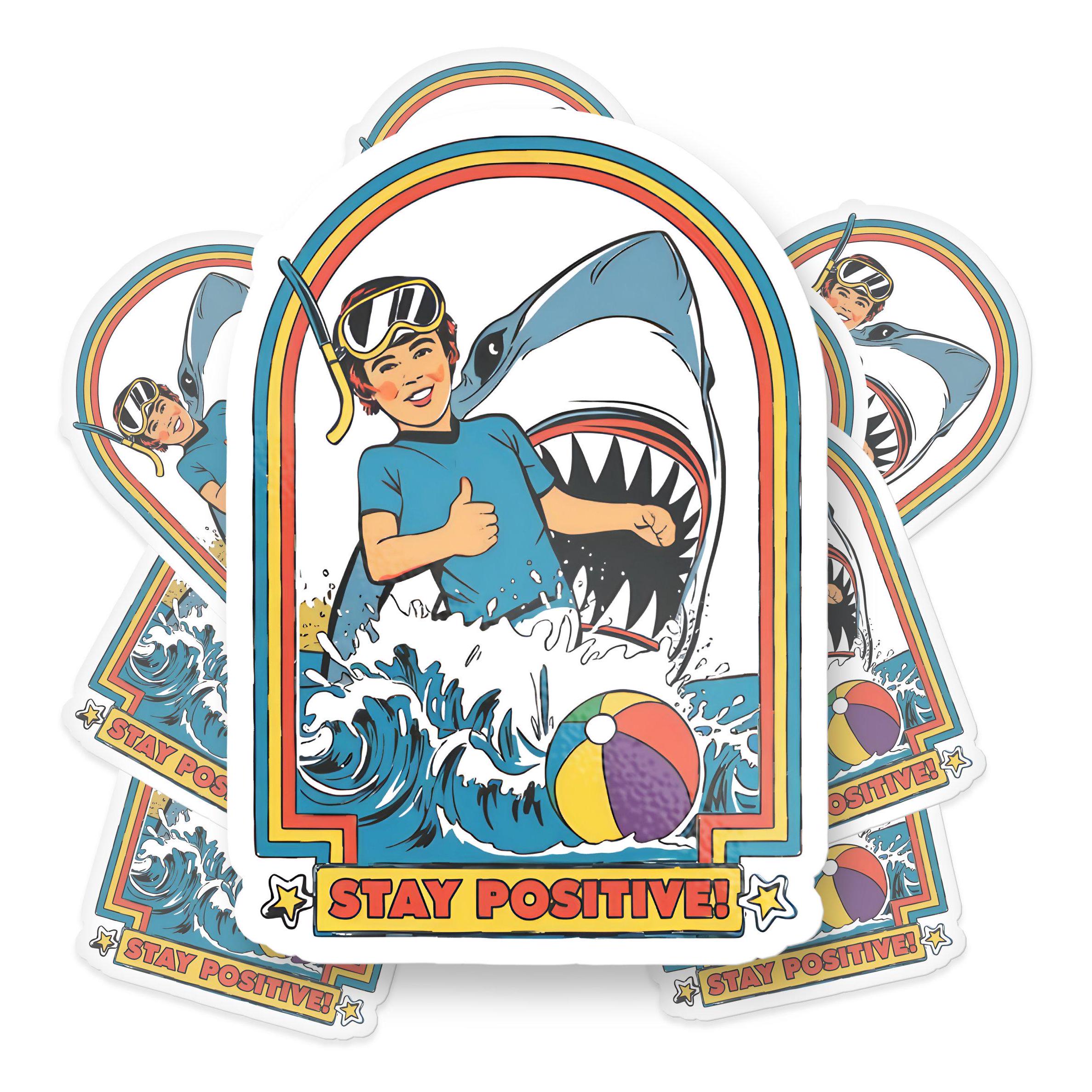 Vintage shark sticker - Etsy België, image size:2374x2374