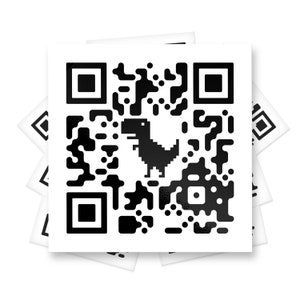 Rick Roll Aufkleber, QR-Code-Aufkleber, Meme Aufkleber, Witz wasserdichter Vinyl-Aufkleber für Telefon, Auto oder Laptop, Streich Aufkleber