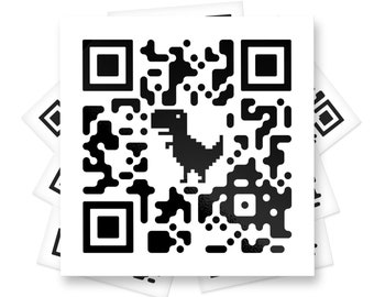 Rick Roll Sticker, QR-codesticker, Meme Sticker, grap waterdicht vinyl sticker sticker voor telefoon, auto of laptop, grap sticker